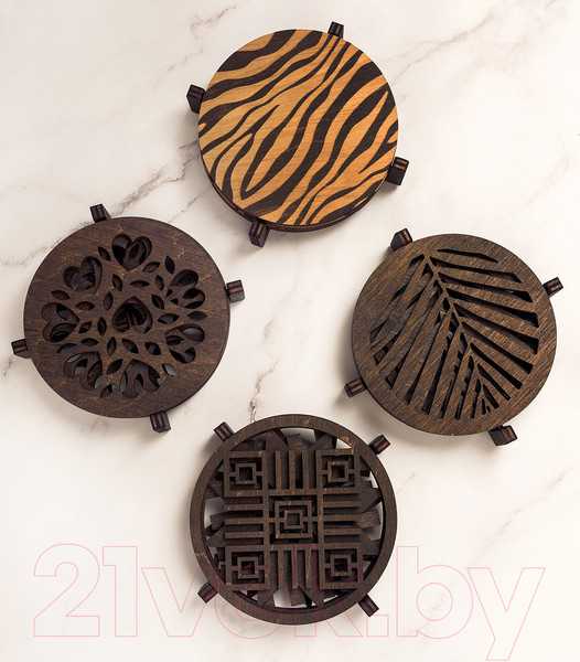 Изображение товара Подставка под горячее Woodary 3101 (4шт)