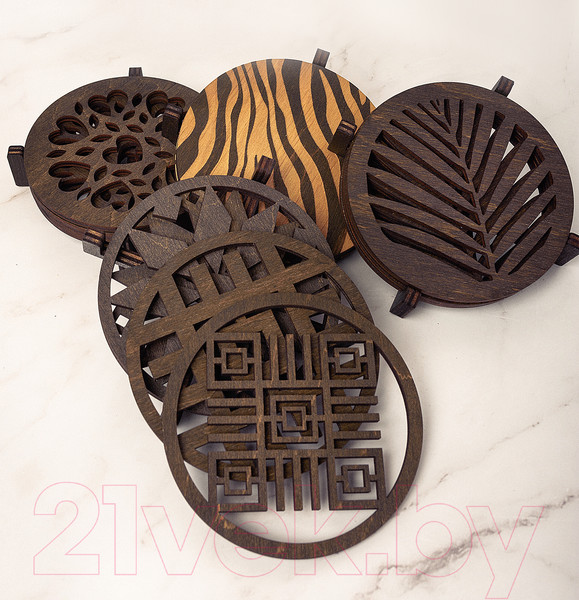 Изображение товара Подставка под горячее Woodary 3101 (4шт)