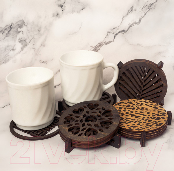 Изображение товара Подставка под горячее Woodary 3101 (4шт)