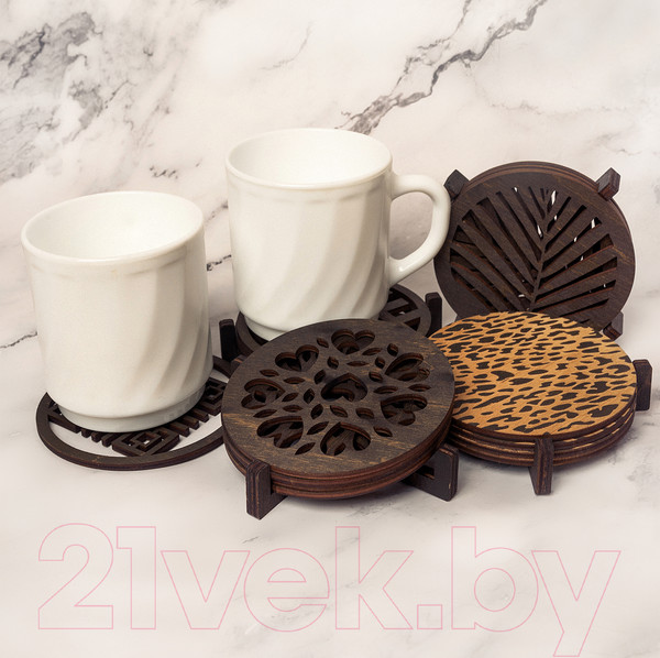 Изображение товара Подставка под горячее Woodary 3102 (4шт)