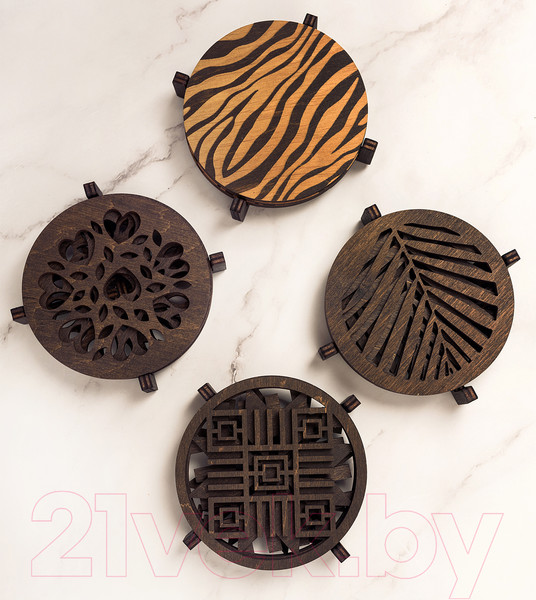 Изображение товара Подставка под горячее Woodary 3102 (4шт)