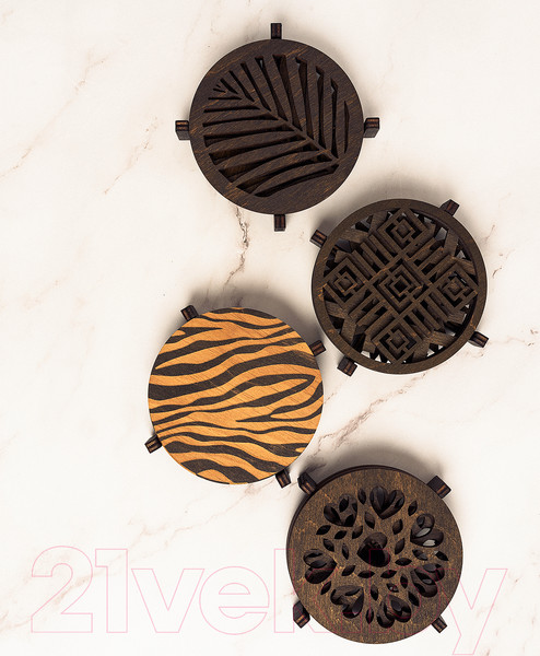 Изображение товара Подставка под горячее Woodary 3102 (4шт)