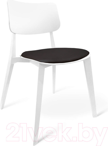 Изображение товара Обеденная группа Sheffilton SHT-DS124 (белый/черный/белый шагрень/белый)