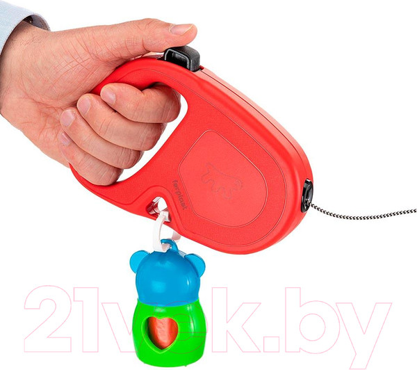 Изображение товара Поводок-рулетка Ferplast Flippy One L / 75094022 (шнур, красный)