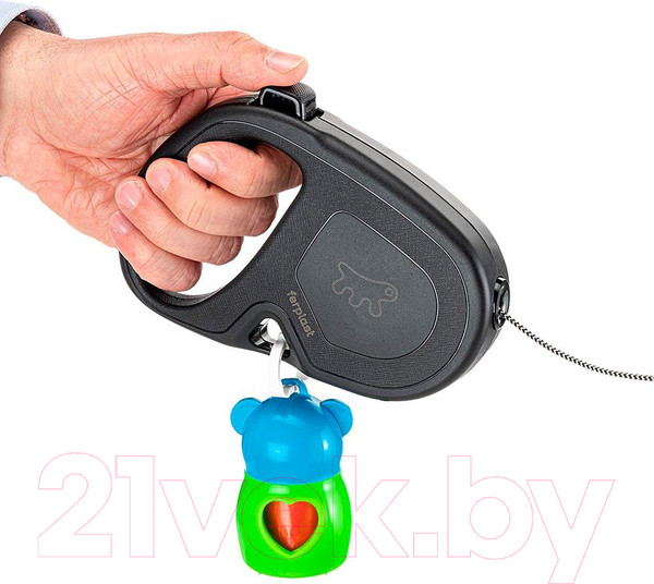 Изображение товара Поводок-рулетка Ferplast Flippy One L / 75094017 (шнур, черный)