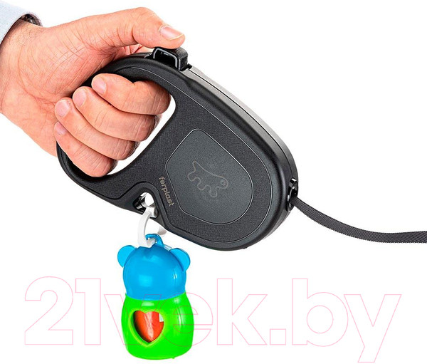 Изображение товара Поводок-рулетка Ferplast Flippy One M / 75093217 (лента, черный)