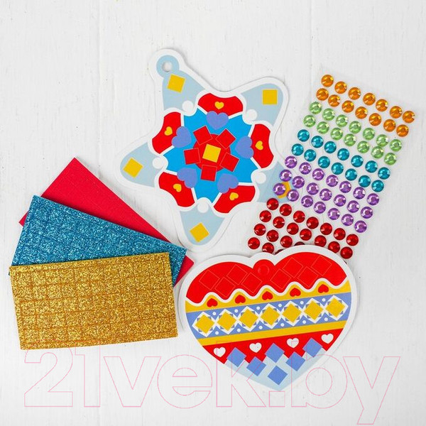 Изображение товара Набор для творчества Десятое королевство Аппликация. Набор елочных украшений / 03660