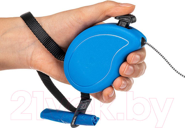 Изображение товара Поводок-рулетка Ferplast Flippy One Mini / 75091025 (шнур, синий)
