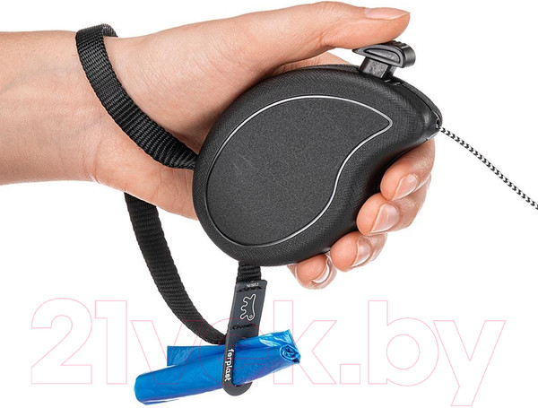 Изображение товара Поводок-рулетка Ferplast Flippy One Mini / 75091017 (шнур, черный)