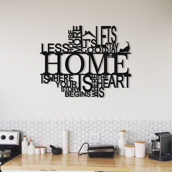 Изображение товара Декор настенный Arthata Домашний уют 50x40-B / 056-1 (черный)