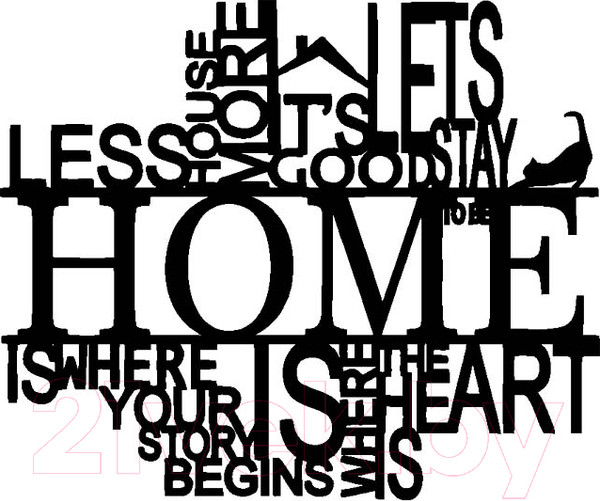 Изображение товара Декор настенный Arthata Домашний уют 50x40-B / 056-1 (черный)