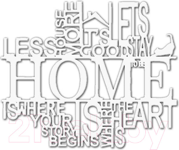 Изображение товара Декор настенный Arthata Домашний уют 50x40-V / 056-1 (белый)