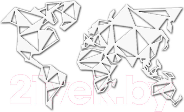 Изображение товара Декор настенный Arthata Геометрическая карта 120x70-V / 057-5 (белый)