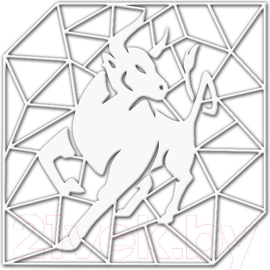 Изображение товара Декор настенный Arthata Бык 50x50-V / 058-1 (белый)