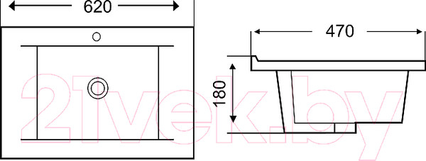 Изображение товара Умывальник WeltWasser Deilbach 7505-60