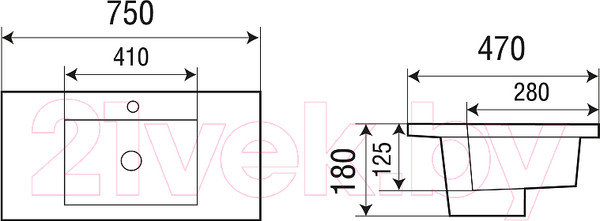 Изображение товара Умывальник WeltWasser Deilbach 7505-75