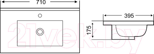 Изображение товара Умывальник WeltWasser Deilbach 7517-70