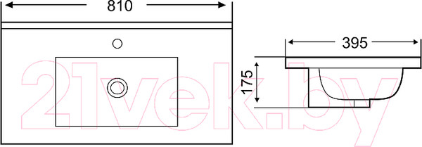 Изображение товара Умывальник WeltWasser Deilbach 7517-80 MT-BL