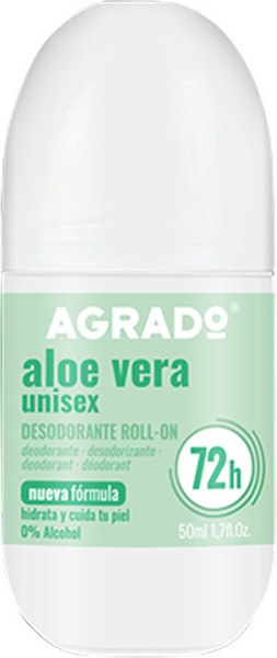 Изображение товара Дезодорант шариковый Agrado Aloe Vera Unisex 48h Protect с экстрактом алоэ вера (50мл)