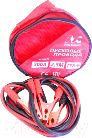 Изображение товара Стартовые провода New Chance 300А TPR / NC-BC300R (2.5м)