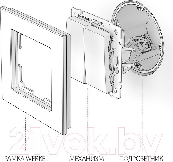 Изображение товара Выключатель Werkel W1120002 / a051081 (глянцевый никель)