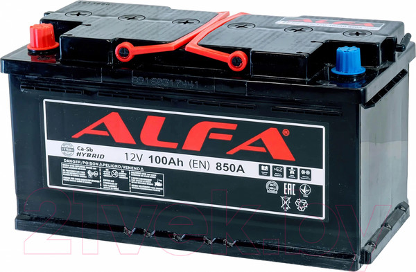 Изображение товара Автомобильный аккумулятор ALFA battery Hybrid L (100 А/ч)