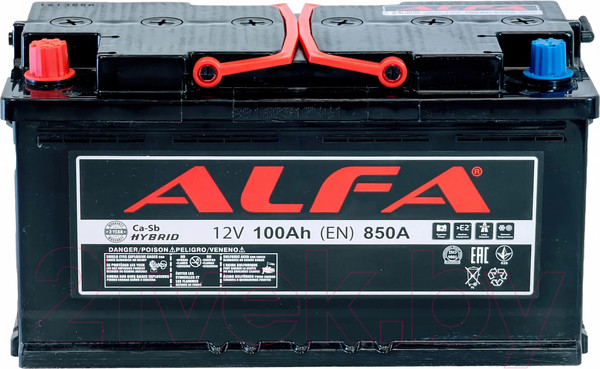 Изображение товара Автомобильный аккумулятор ALFA battery Hybrid L (100 А/ч)