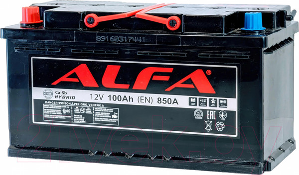 Изображение товара Автомобильный аккумулятор ALFA battery Hybrid L (100 А/ч)