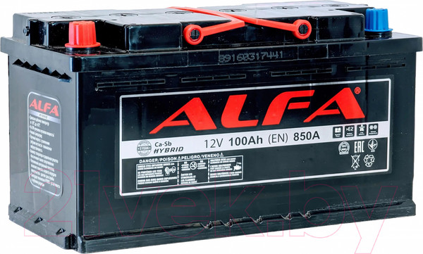 Изображение товара Автомобильный аккумулятор ALFA battery Hybrid L (100 А/ч)