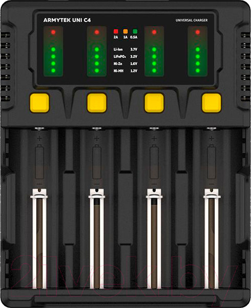 Изображение товара Зарядное устройство для аккумуляторов Armytek Uni C4 Plug Type C (A04501C)