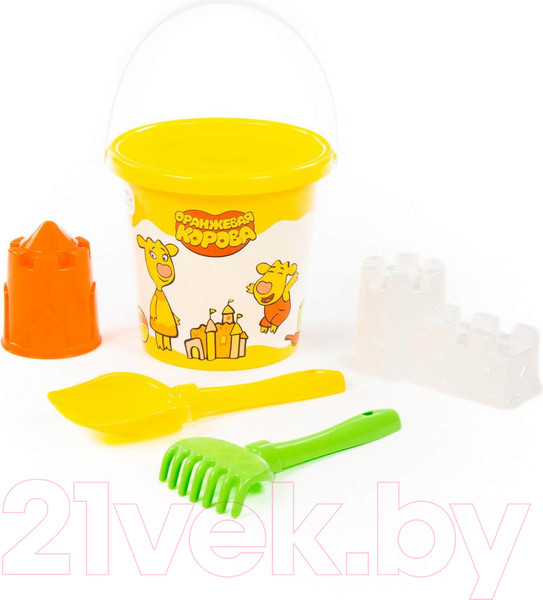Изображение товара Набор игрушек для песочницы Полесье Оранжевая корова №6 / 83203