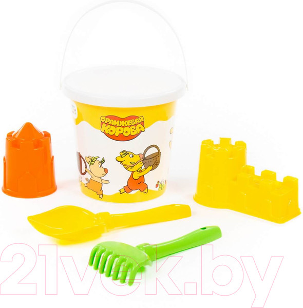 Изображение товара Набор игрушек для песочницы Полесье Оранжевая корова №6 / 83203