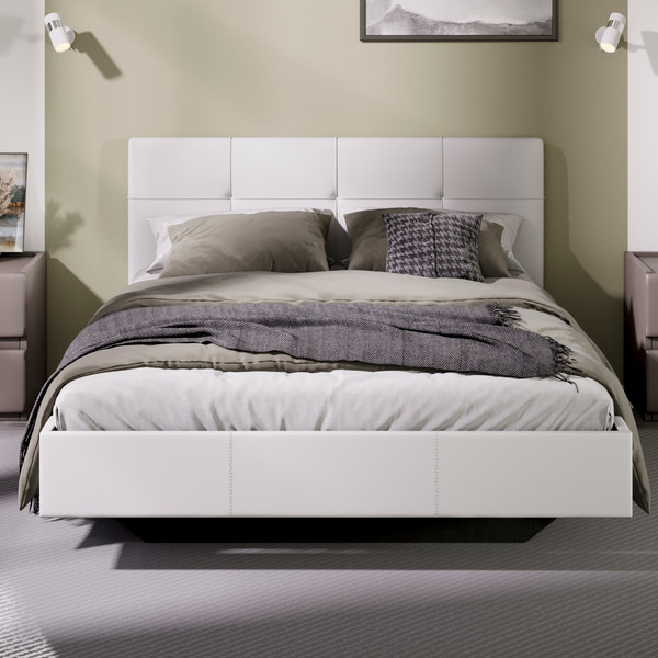 Изображение товара Полуторная кровать ТриЯ Элис тип 1 с мягкой обивкой 140x200 (белый)