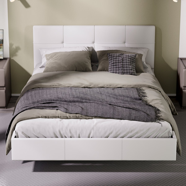 Изображение товара Полуторная кровать ТриЯ Элис тип 1 с мягкой обивкой 140x200 (белый)