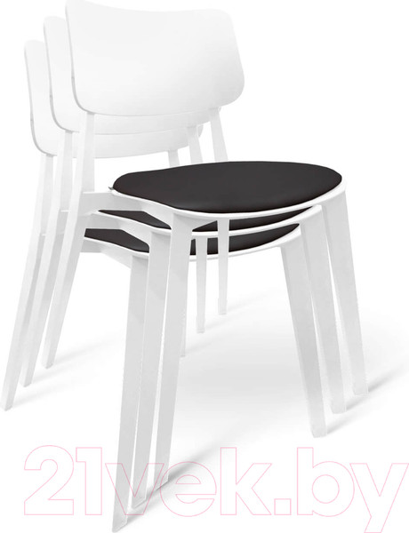 Изображение товара Обеденная группа Sheffilton SHT-DS135 (белый/черный)