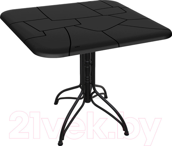 Изображение товара Обеденный стол Sheffilton SHT-TU25/TT30 83x83 (черный муар/черный)