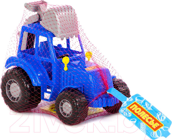 Изображение товара Трактор игрушечный Полесье Мастер с лопатой / 84873 (синий)