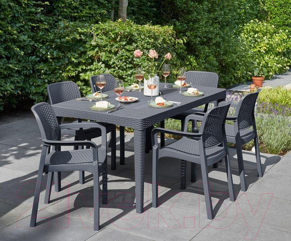 Изображение товара Стол пластиковый Keter Girona / 232034 (графит)