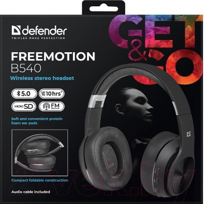 Изображение товара Беспроводные наушники Defender FreeMotion B540 / 63540 (черный)
