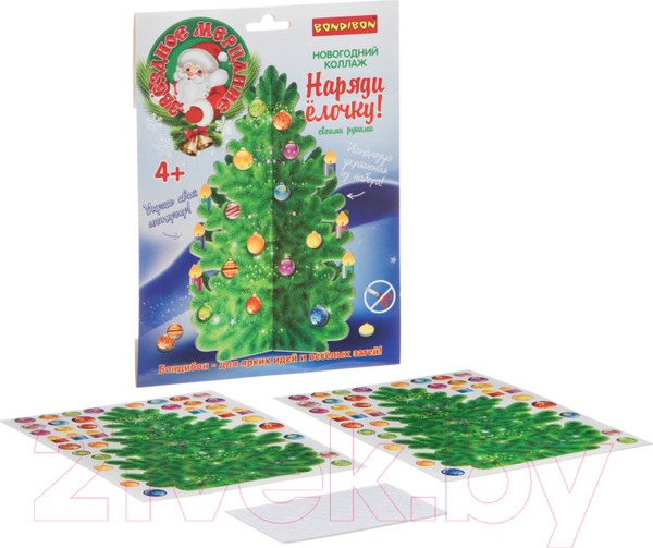 Изображение товара Набор для творчества Bondibon Звездное мерцание. Наряди ёлочку! / ВВ4632