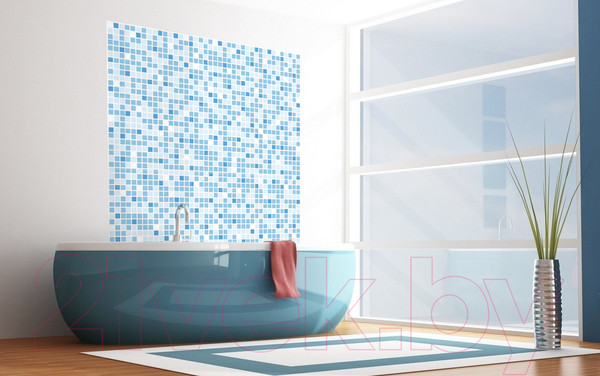 Изображение товара Панель ПВХ Grace Мозаика Синяя (955x480x3.5мм)