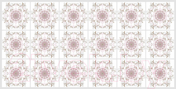 Изображение товара Панель ПВХ Grace Мозаика Цветочный орнамент