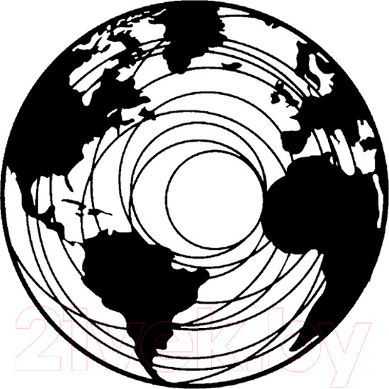Изображение товара Декор настенный Arthata Планета Земля 40x40-B / 061-1 (черный)