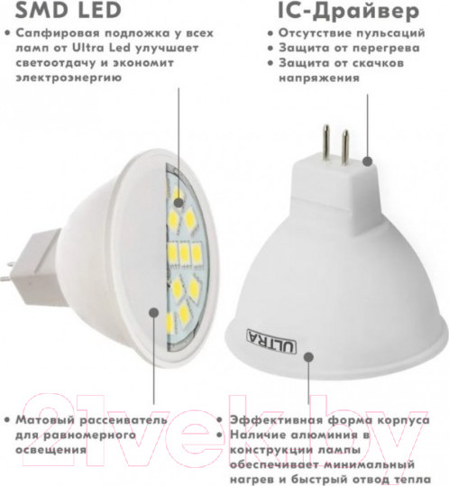 Изображение товара Лампа Ultra LED-MR16-8.5W-4000K