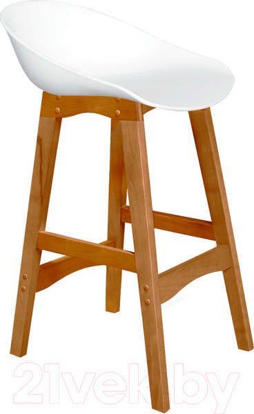 Изображение товара Стул барный Sheffilton SHT-ST19/S65-1 (белый/светлый орех)