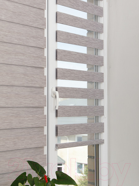 Изображение товара Рулонная штора АС МАРТ Вудэн 90x160 (светло-серый)