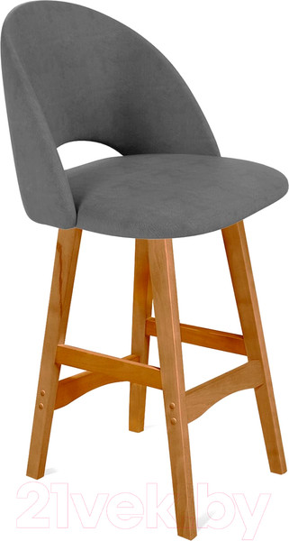 Изображение товара Стул барный Sheffilton SHT-ST34 с вырезом/S65-1 (платиново-серый/светлый орех)