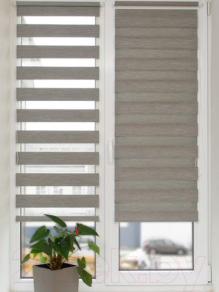 Изображение товара Рулонная штора АС МАРТ Вудэн 52x160 (серый)