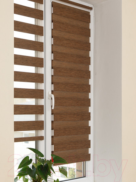 Изображение товара Рулонная штора АС МАРТ Вудэн 72x160 (кофейный)