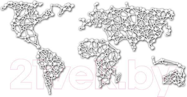 Изображение товара Декор настенный Arthata Карта-Полигоны 180x110-V / 063-5 (белый)